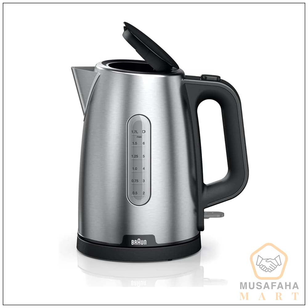 Braun WK1500 PurShine electric kettle 1.7L stainless steel black