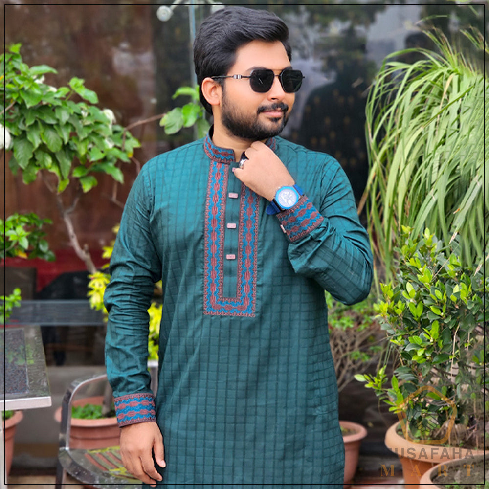 Light Sea Green Color Panjabi