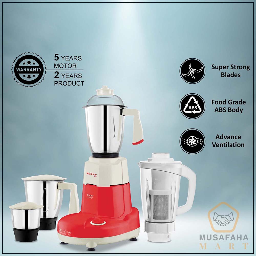 McCoy Super Grind 750W 3 Jars Mixer Grinder