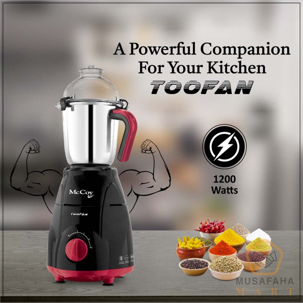 McCoy Toofan Mixer Grinder 1200Watts 4 Jars