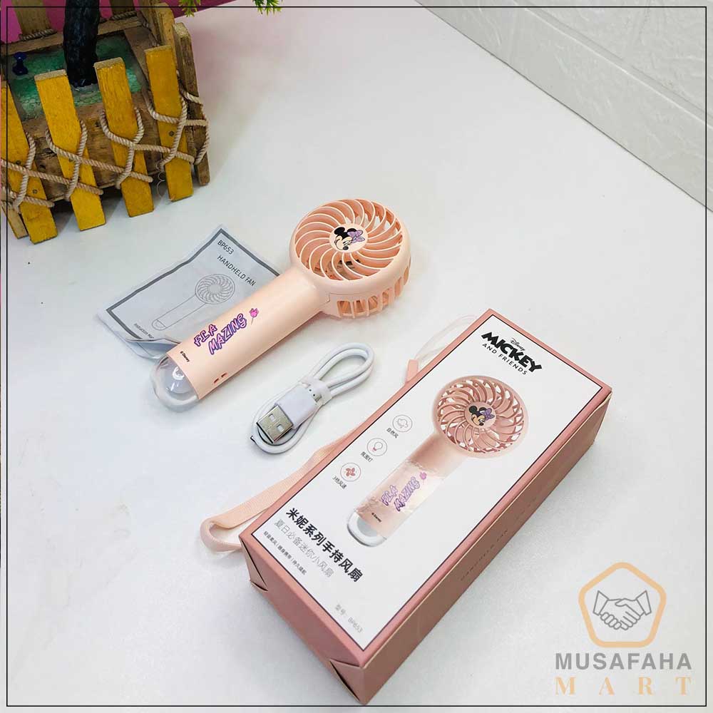 Mini Handheld Rechargeable Fan (Pink Edition)