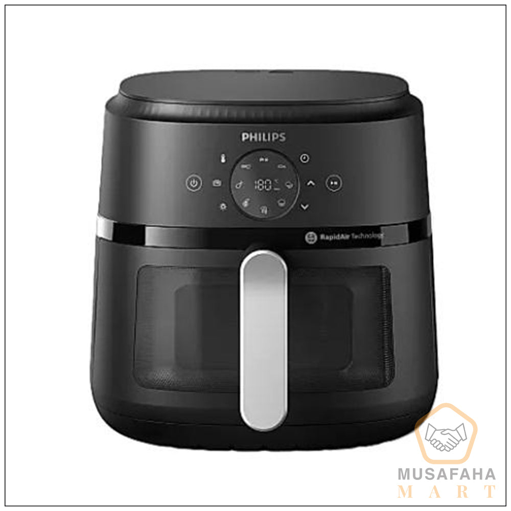 Philips NA221 4.2L Digital Air Fryer 1500W with Rapid Air Technology । LED Display &amp; Cooking Window । 2 Years Warranty
