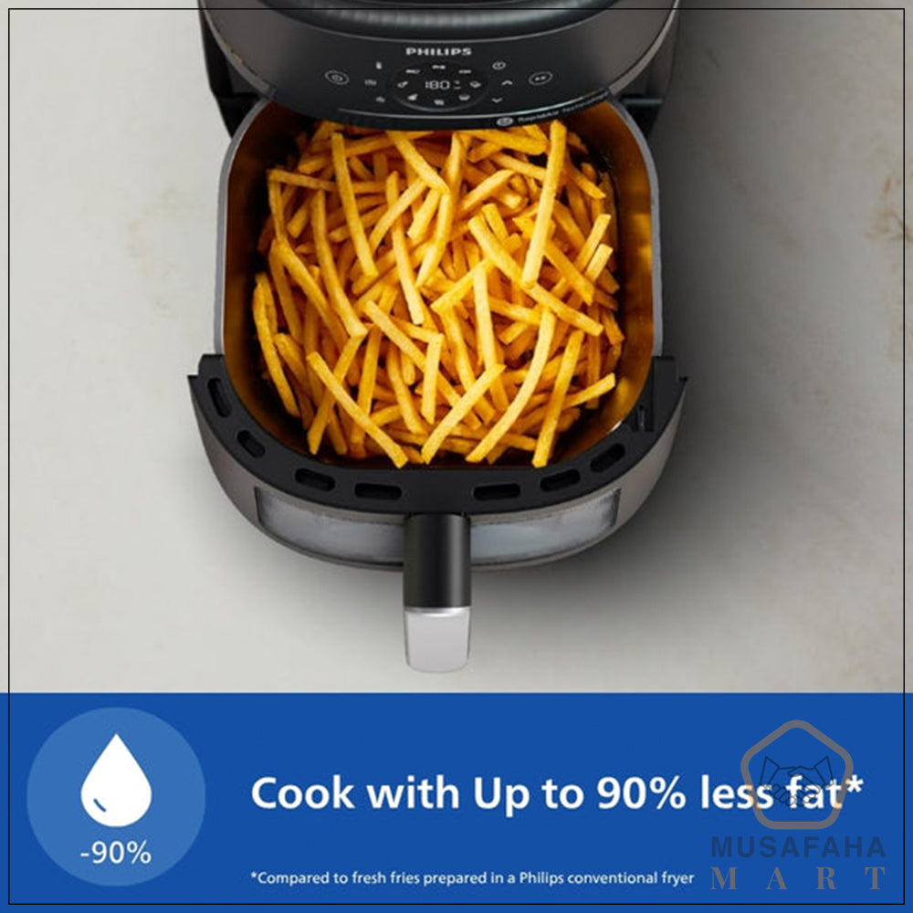 Philips NA221 4.2L Digital Air Fryer 1500W with Rapid Air Technology । LED Display & Cooking Window । 2 Years Warranty