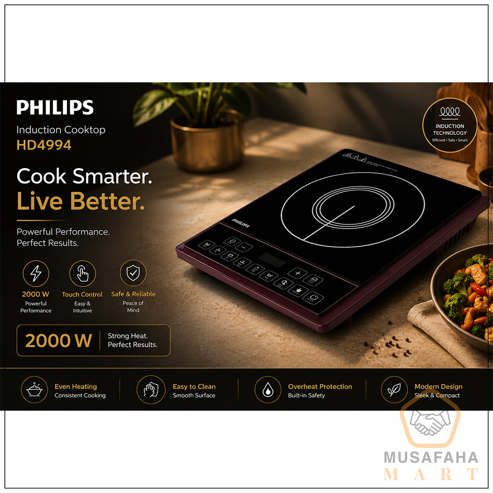 Philips HD4994 2000 watt induction cooktop for kitchen use