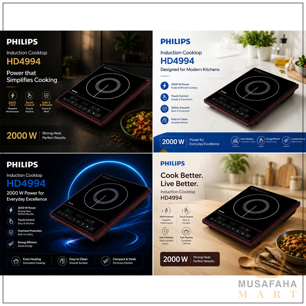 Philips HD4994 induction cooker with push button control
