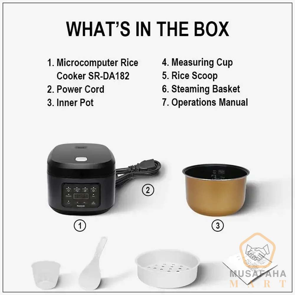 Panasonic 1.8L rice cooker for family meals in Bangladesh