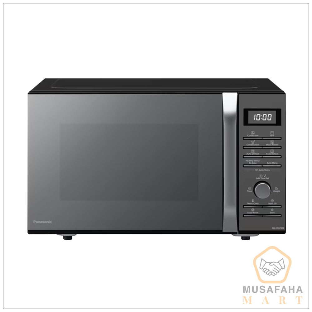 Panasonic 27L black convection microwave oven with grill and microwave cooking