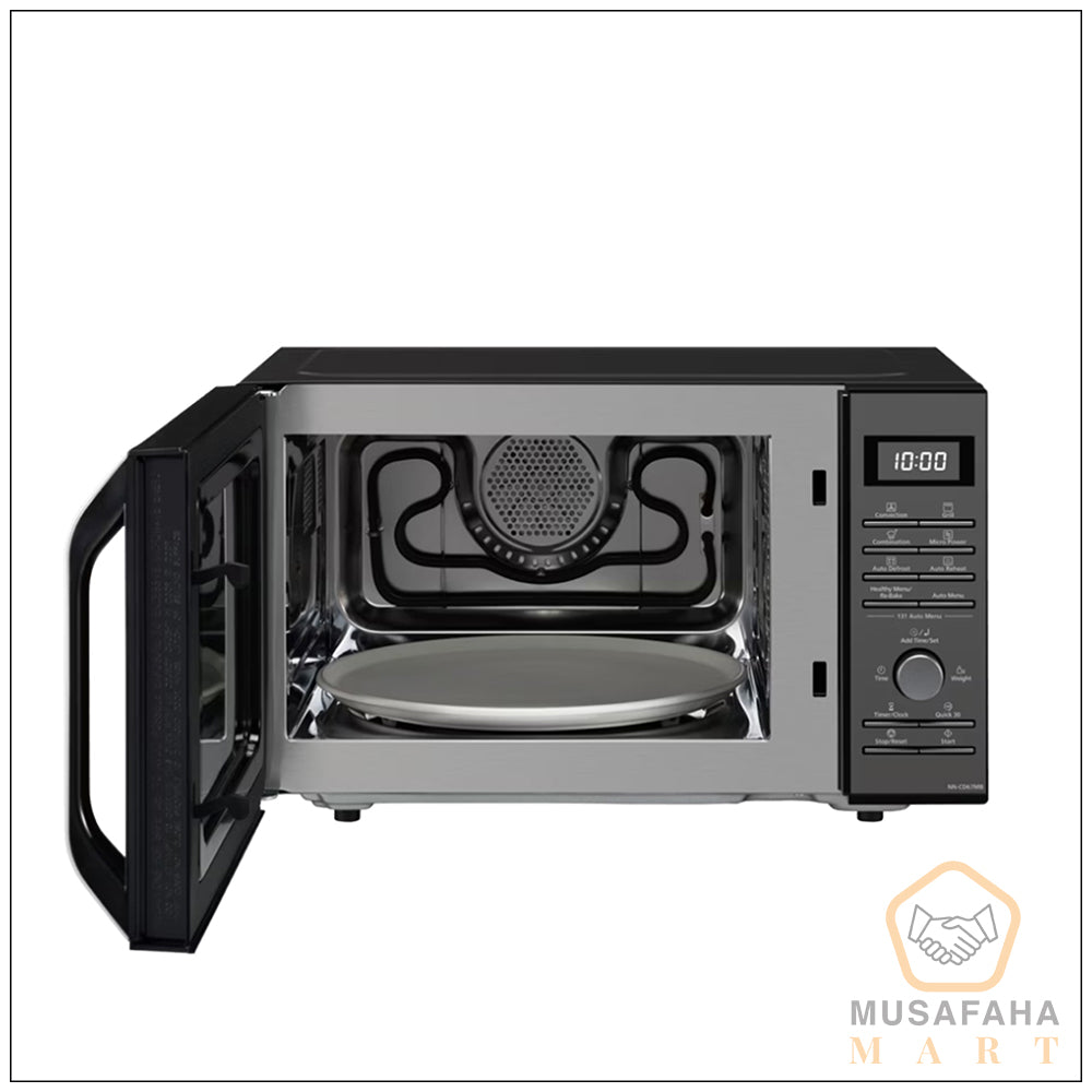 Panasonic NN-CD67 convection microwave oven 27L black front view