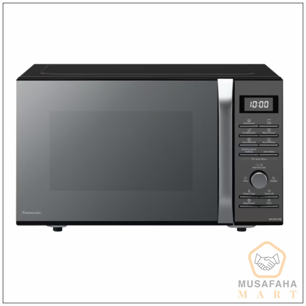 Panasonic NN-CD67 convection microwave oven 27L black front view