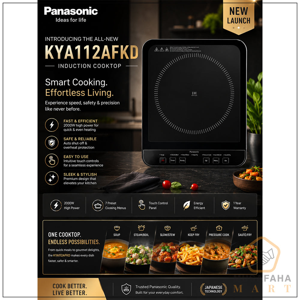 Panasonic KY-A112AKFD induction stove cooking control panel