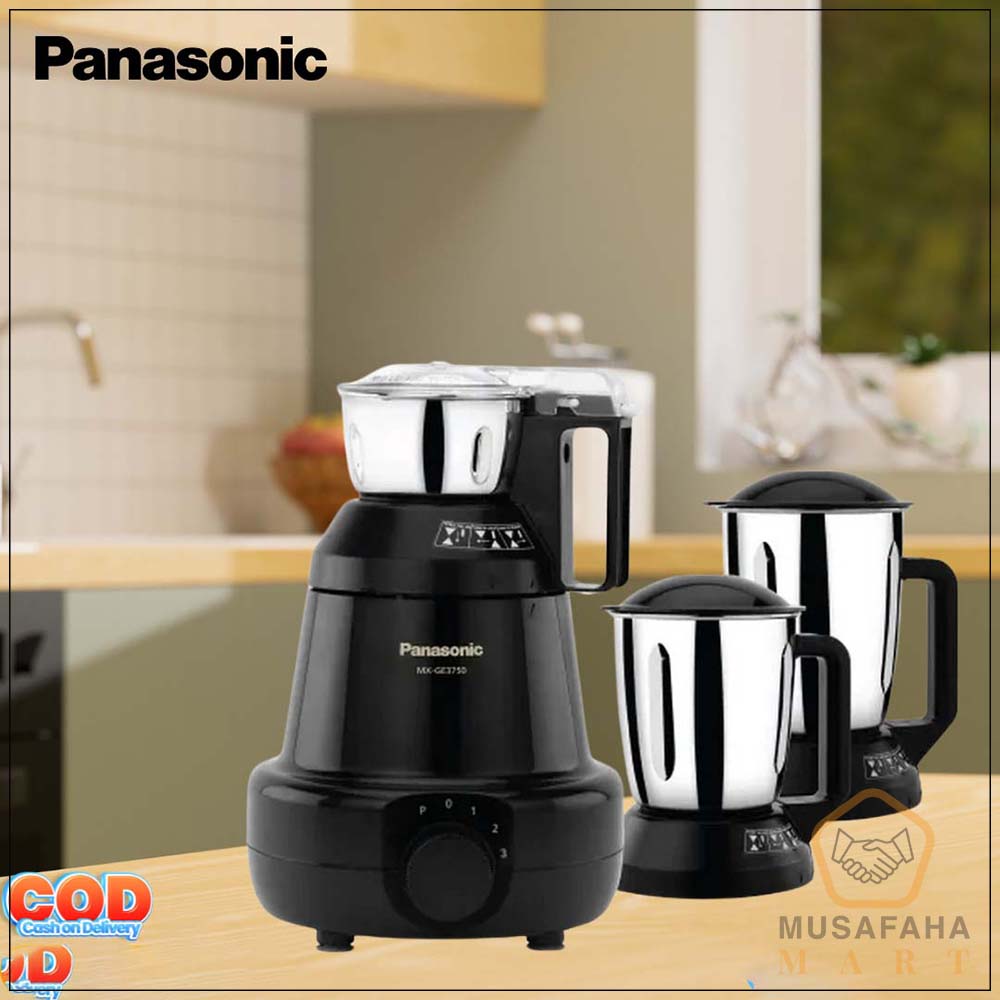 Panasonic MX-GE3750 (Black) Mixer Grinder 1200W With 3 Jar.