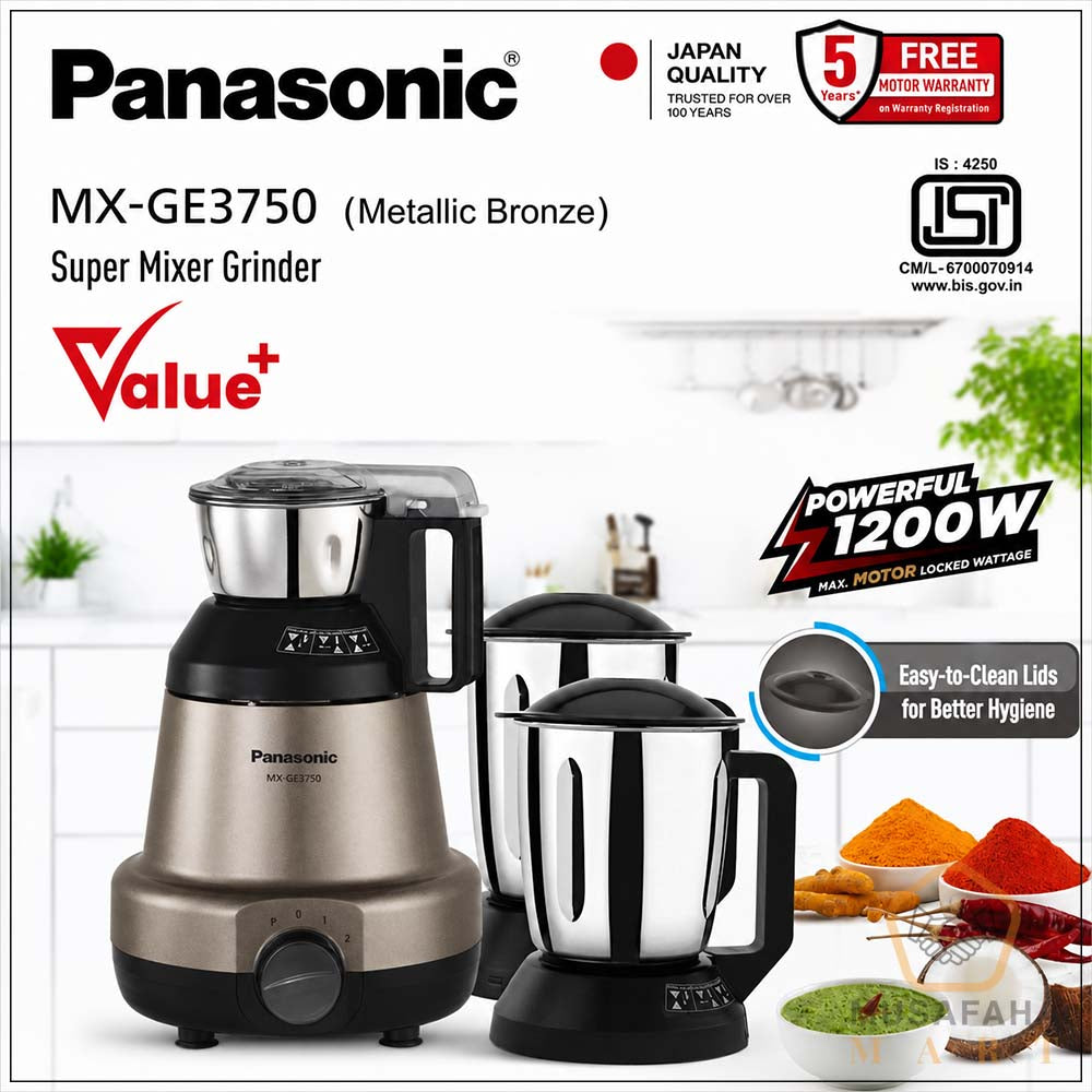 Panasonic MX-GE3750 (Metallic Bronze) Super Mixer Grinder