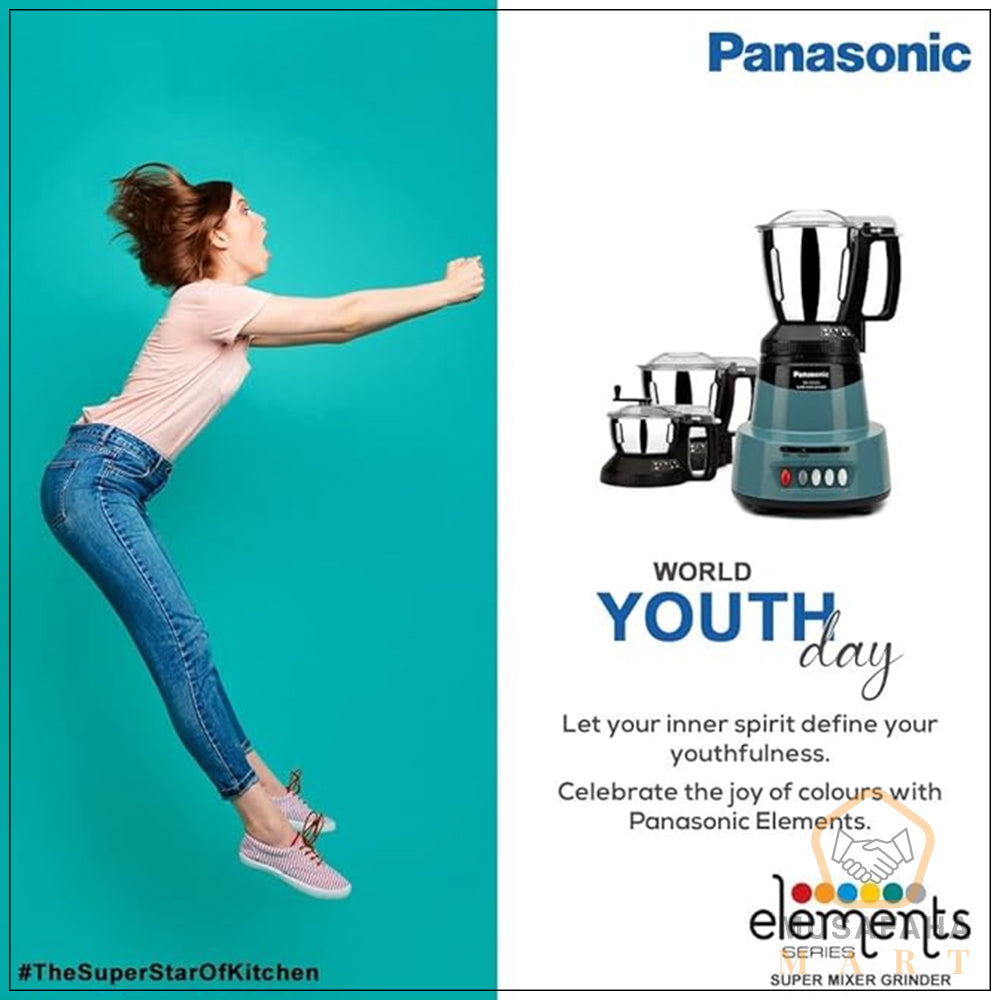 Panasonic Mixer Grinder | MX-AV325 | Coral Blue | 1500 W