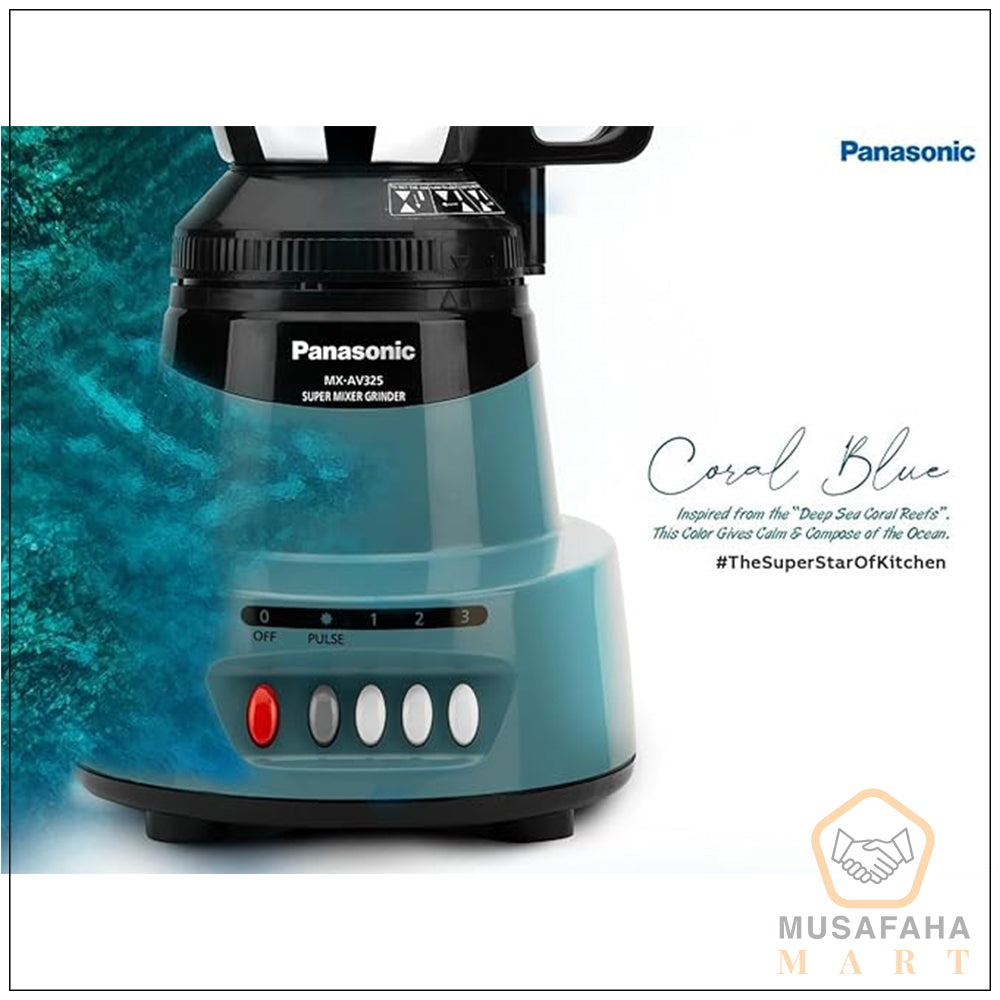 Panasonic Mixer Grinder | MX-AV325 | Coral Blue | 1500 W