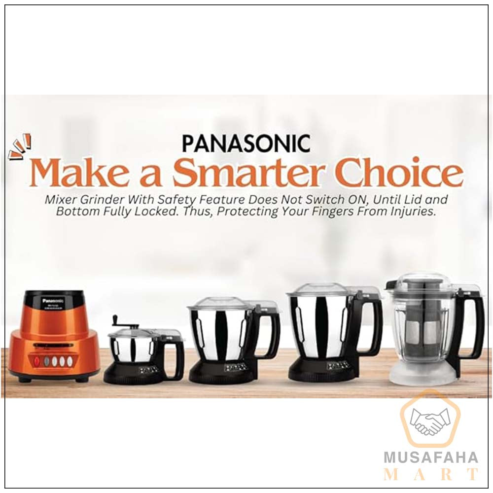 Panasonic 1500W mixer grinder with stainless steel grinding jars