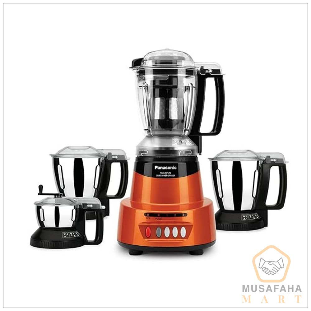 Panasonic MX-AV425 Rustic Red 1500W 4 Jar Mixer Grinder for Kitchen
