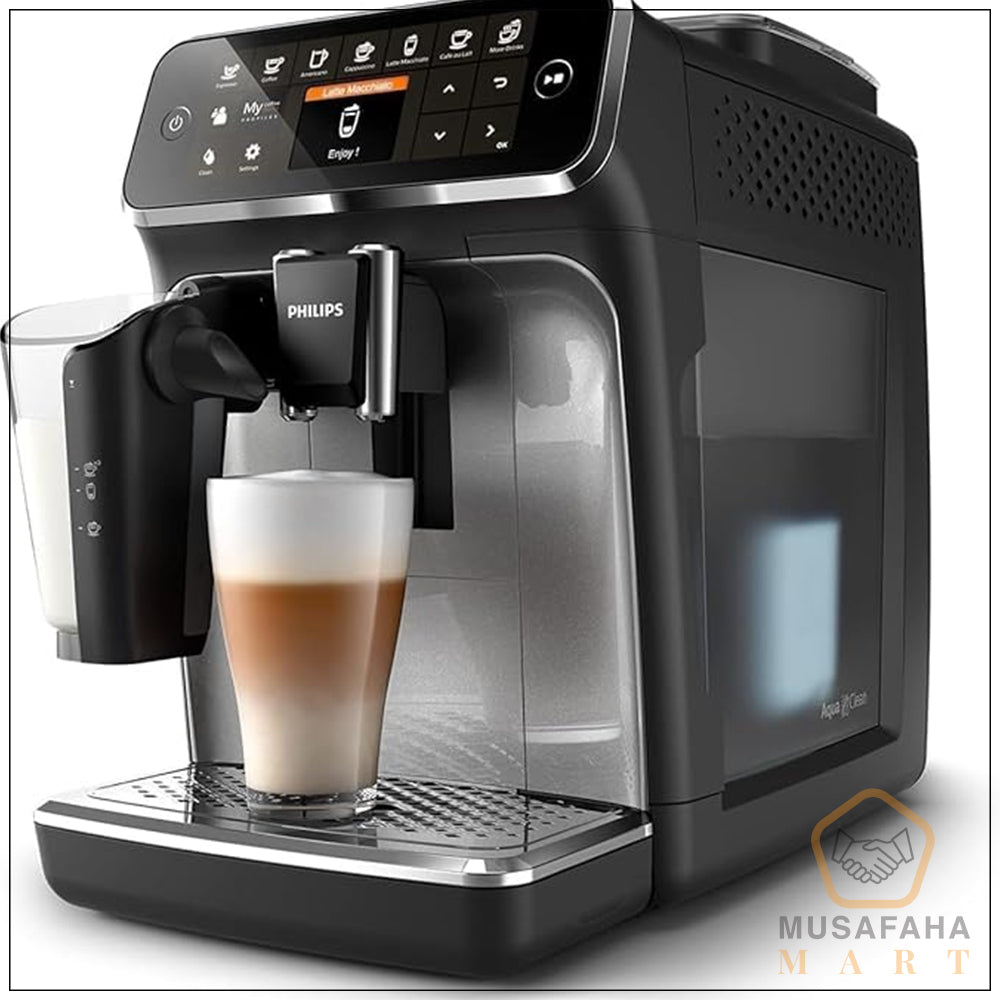 Philips 4300 Series EP4346/70 fully automatic espresso machine front view