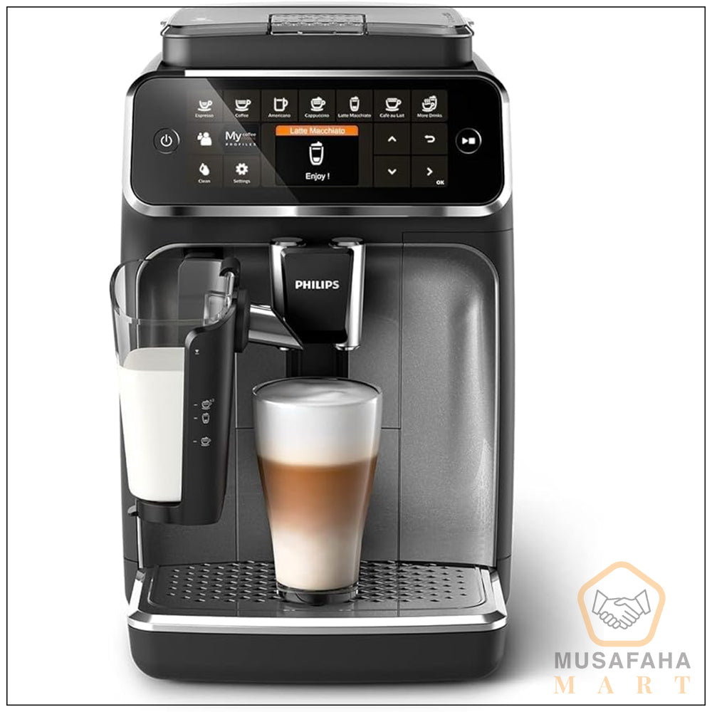 Philips 4300 Series EP4346/70 fully automatic espresso machine front view