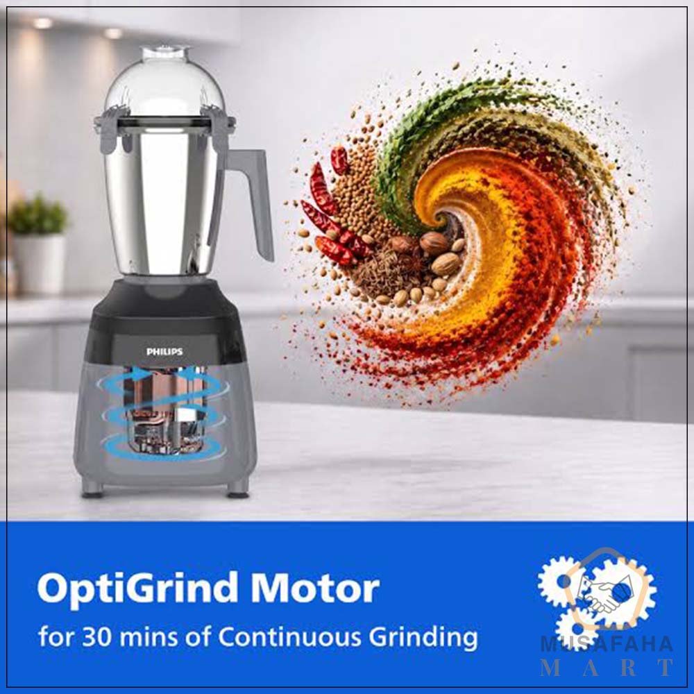 Philips 750W mixer grinder stainless steel jars