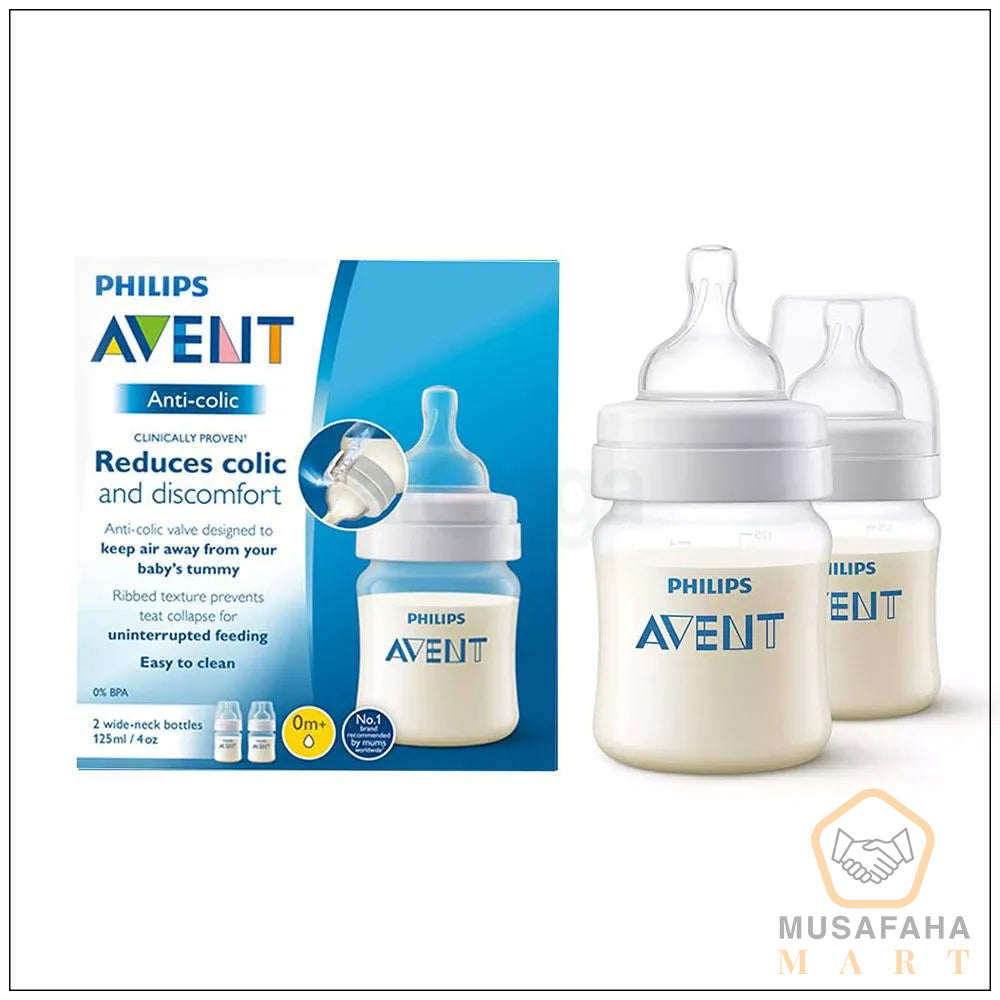 Philips Avent Anti-Colic Plastic Baby Feeding Bottles | SCY100/20 | 125ml