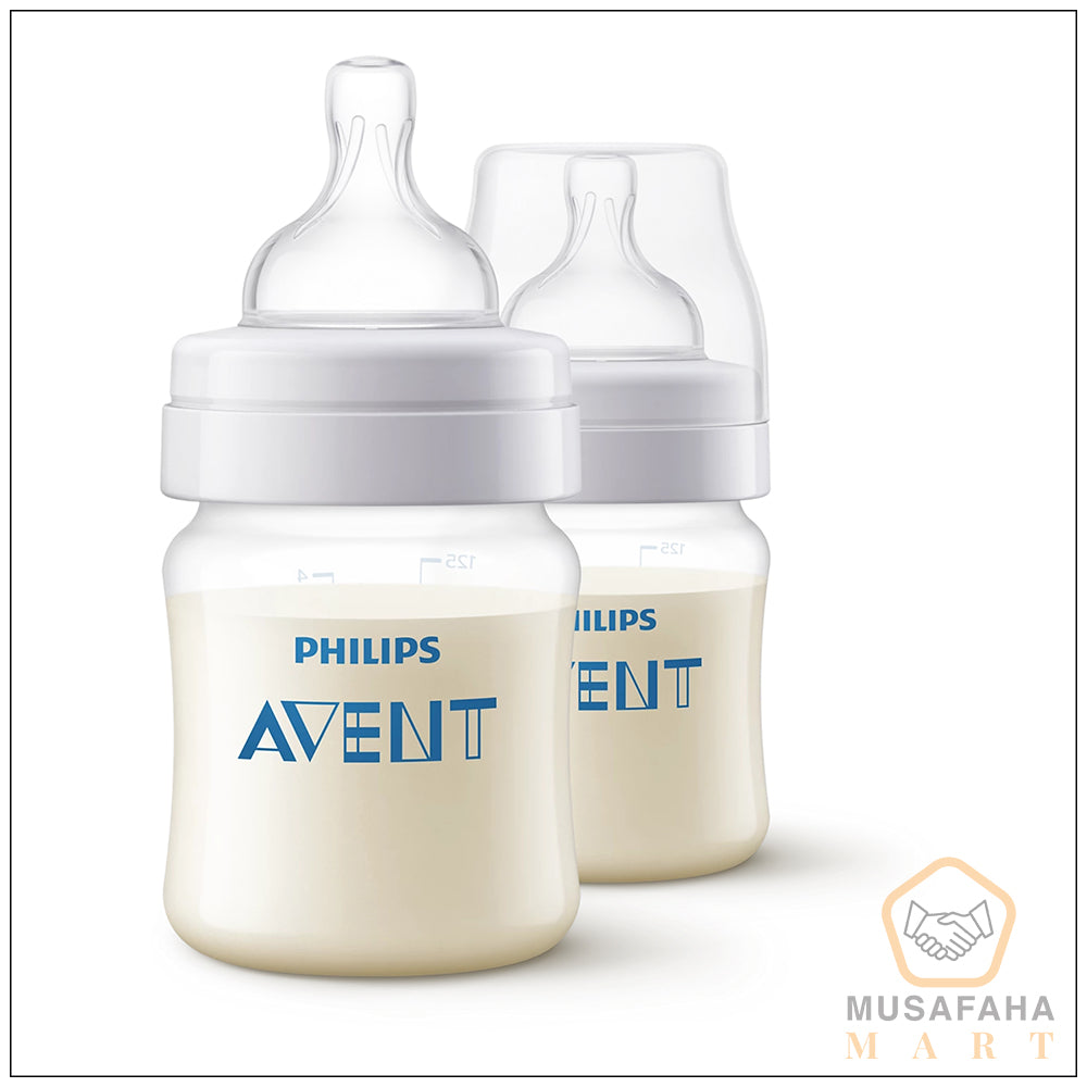 Philips Avent Anti-Colic Plastic Baby Feeding Bottles | SCY100/20 | 125ml