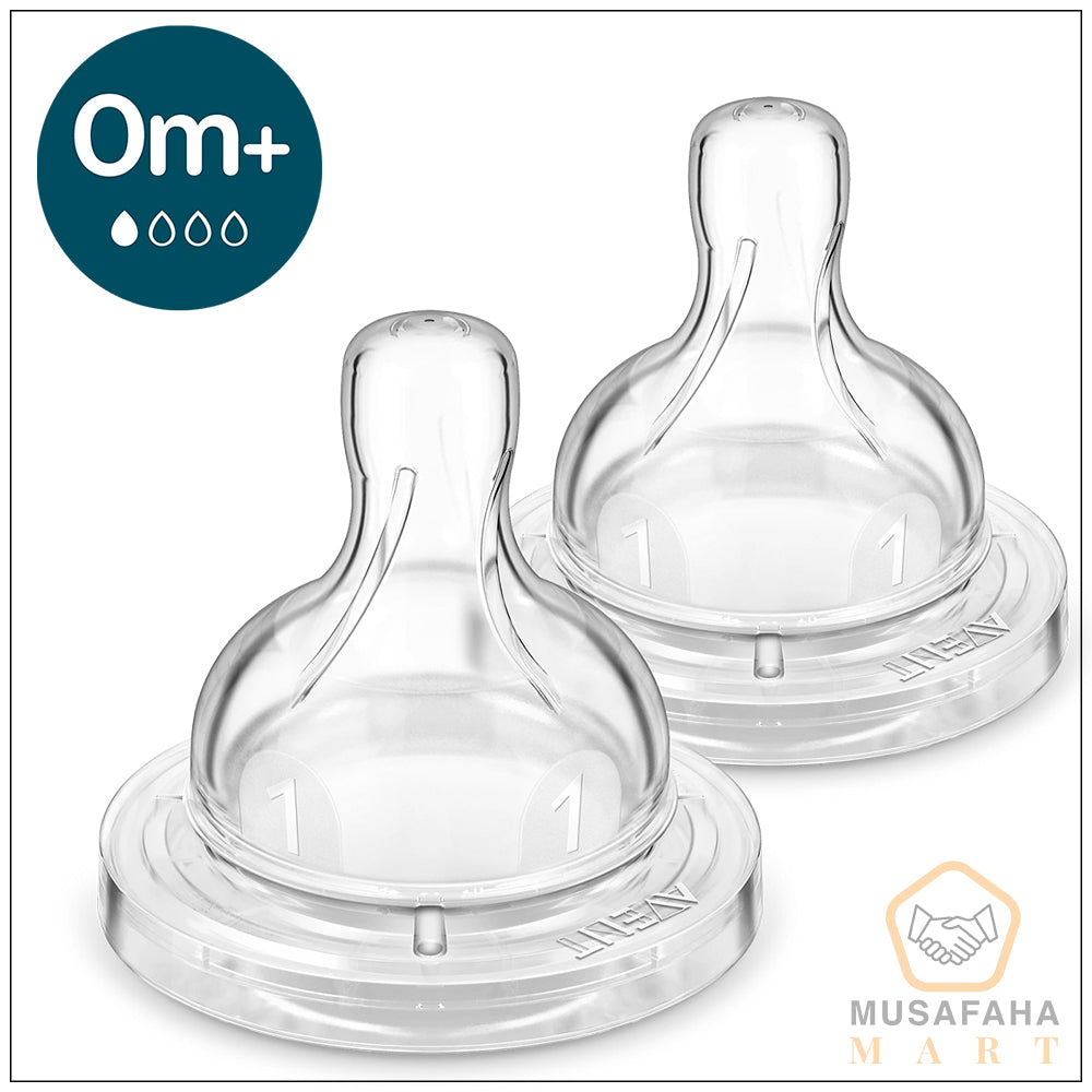 Philips Avent Anti-Colic Teats SCY761/02 , 0 Month+, 2-Pack