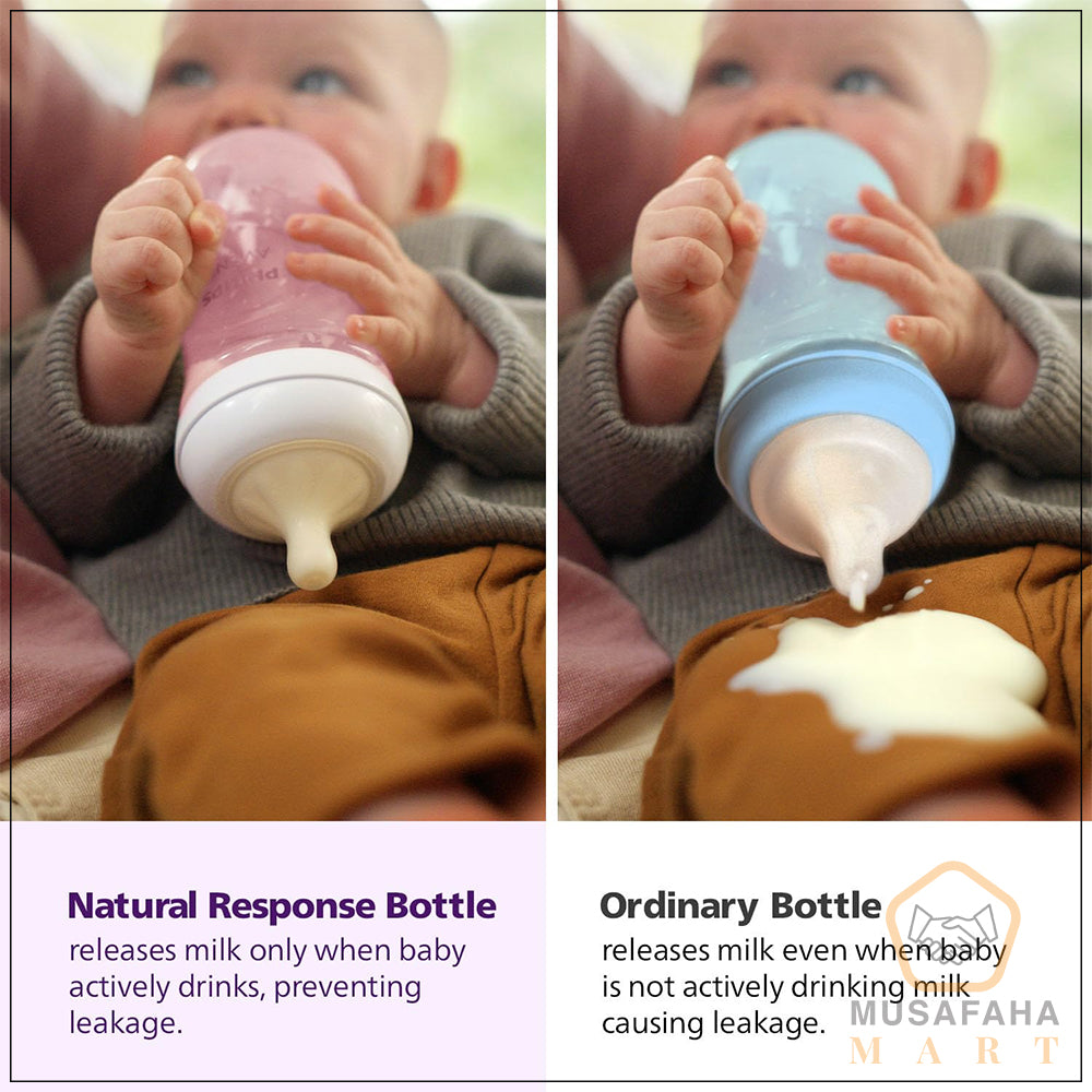 Philips Avent Natural Model: SCY903/11 Response Pink Baby Feeding Bottle (1+) - 260ml