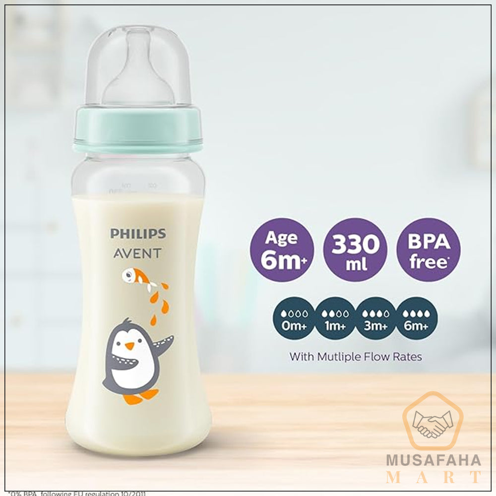 Philips Avent SCF064/01 330ml Baby Bottle with Teat 6M+