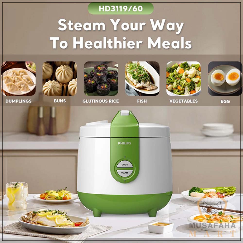 Philips HD3119/60 rice cooker 2 liter golden non-stick inner pot