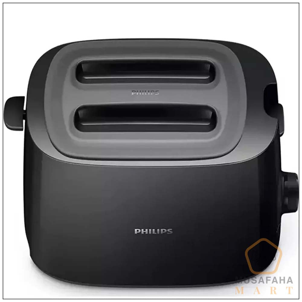 Philips Daily Collection Toaster HD2581/91 black 2-slice toaster front view
