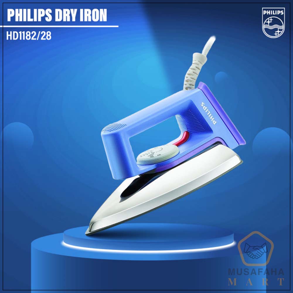 Philips HD1182/28 1000W dry iron blue and silver design