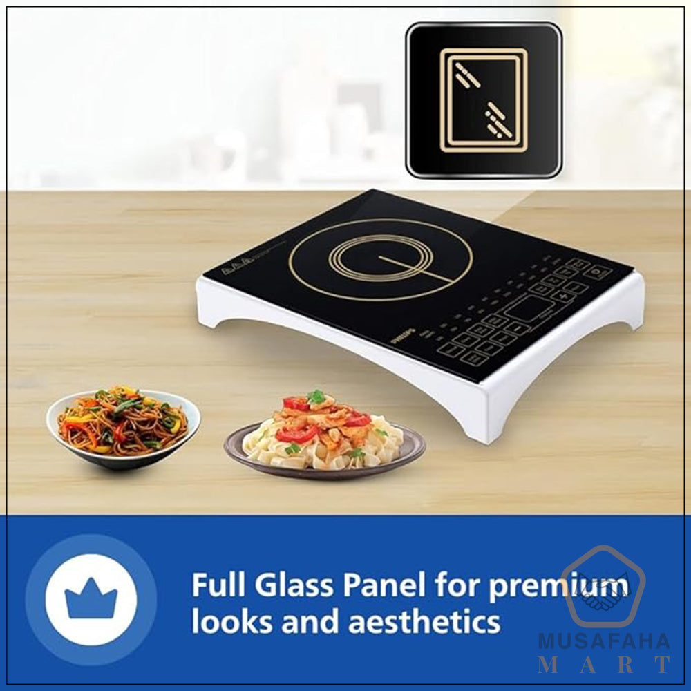 Philips HD4938/01 black glass induction cooktop with 2100 watt power