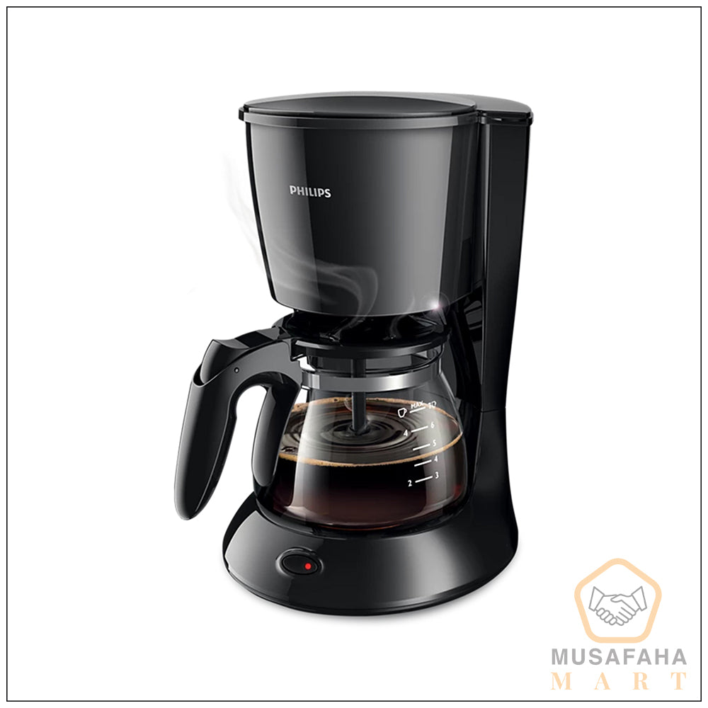 Philips HD7432/20 black filter coffee machine front view