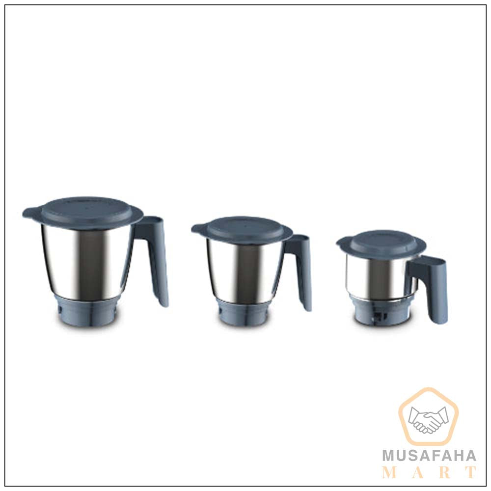 Philips HL1000/02 Mixer Grinder 500Watts | 3 Stainless Steel Jars | Compact & Durable Design-Blue