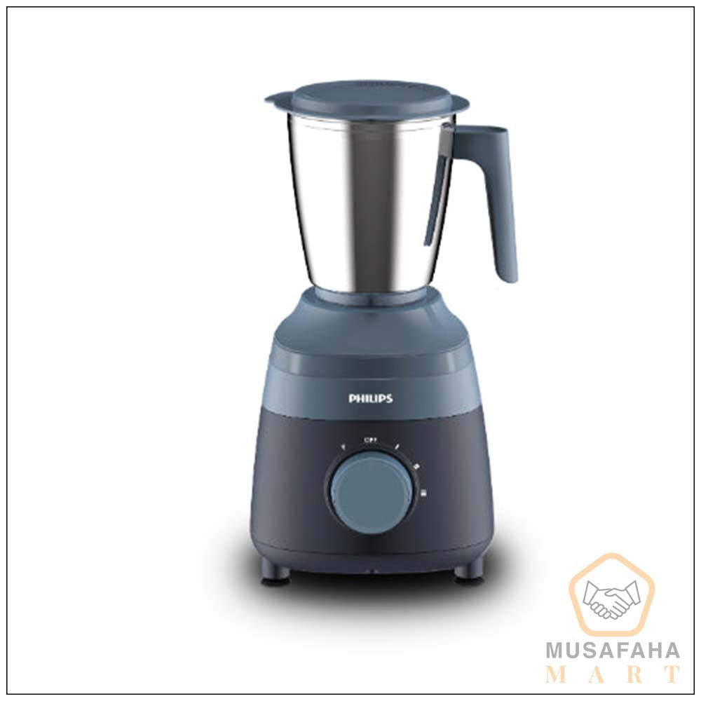 Philips HL1000/02 Mixer Grinder 500Watts | 3 Stainless Steel Jars | Compact & Durable Design-Blue