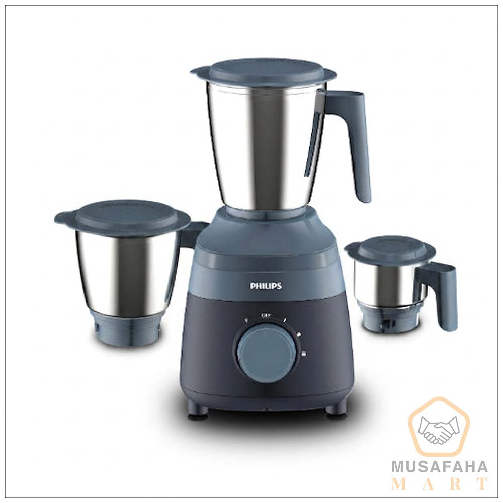 Philips HL1000/02 Mixer Grinder 500Watts | 3 Stainless Steel Jars | Compact & Durable Design-Blue