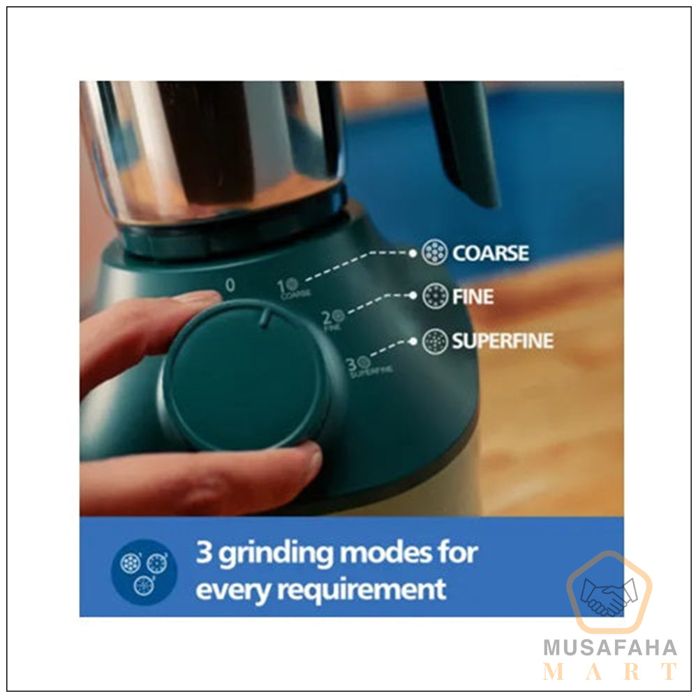 Philips HL7773/02 Mixer Grinder 800W | 3 Stainless Steel Jars | MicroGrind Technology | Green