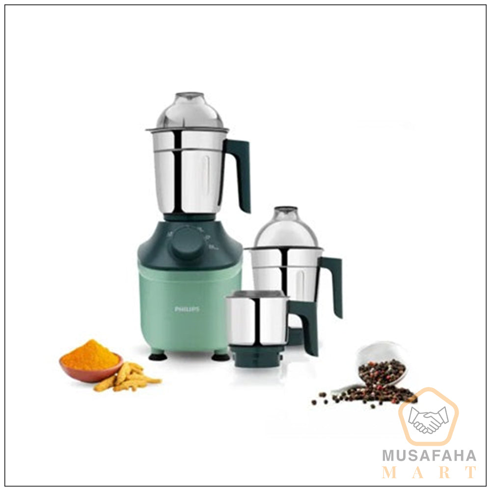 Philips HL7773/02 Mixer Grinder 800W | 3 Stainless Steel Jars | MicroGrind Technology | Green