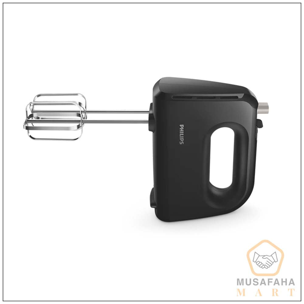 Philips HR3705/10 hand mixer with stainless steel beaters and dough hooks