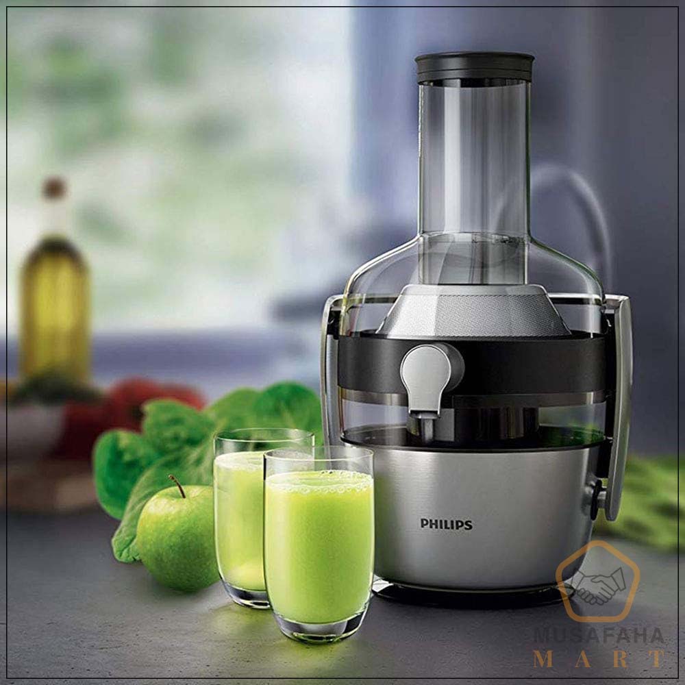 Philips HR1922 juicer with FiberBoost technology for adjustable juice texture