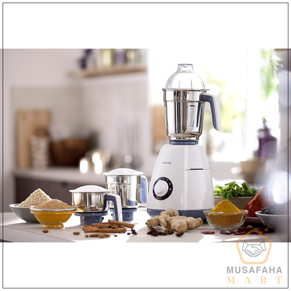 Philips Mixer Grinder HL7701/00 , 750 Watts, 4 Jars (Elegant Lavender and White)