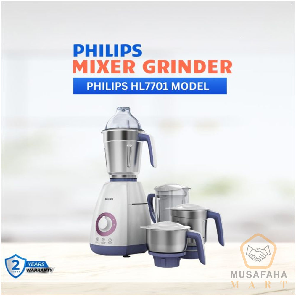 Philips Mixer Grinder HL7701/00 , 750 Watts, 4 Jars (Elegant Lavender and White)