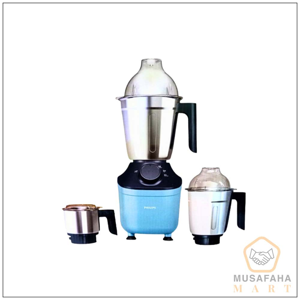 Philips HL7773/01 Mixer Grinder 800W । MicroGrind Technology । 3 Stainless Steel Jars । Official Warranty (Blue)