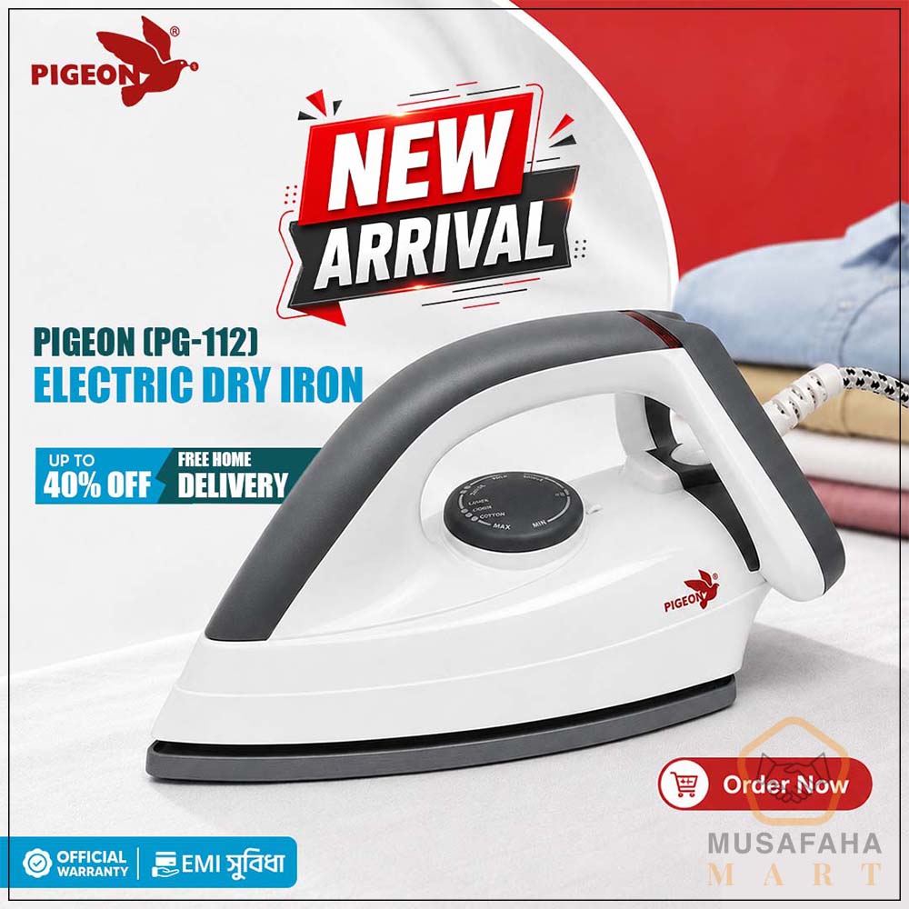 Pigeon PG-112 Electric Dry Iron 1000W front view