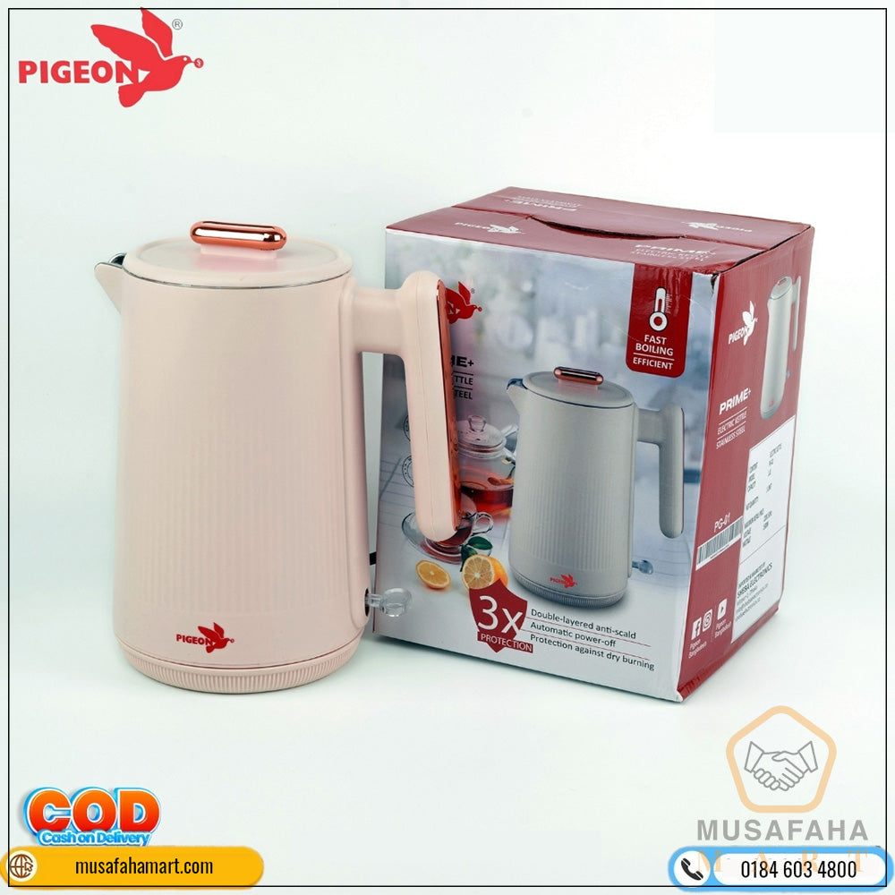 Pigeon Prime Plus - Model PG-01 Electric Kettle Stainless Steel 1.8 Ltr