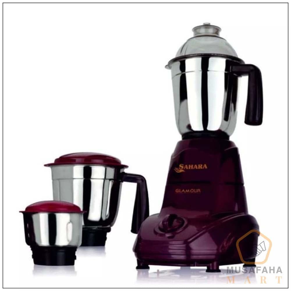 Sahara Glamour Mixer Grinder 3 Stainless Steel Jars 750 Watts