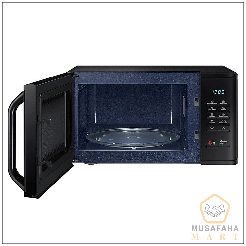Samsung 23L Solo Microwave Oven MS23K3513AK/D2 front view in black