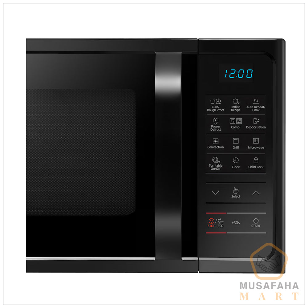 Samsung MC28H5023AKD2 convection microwave oven interior view