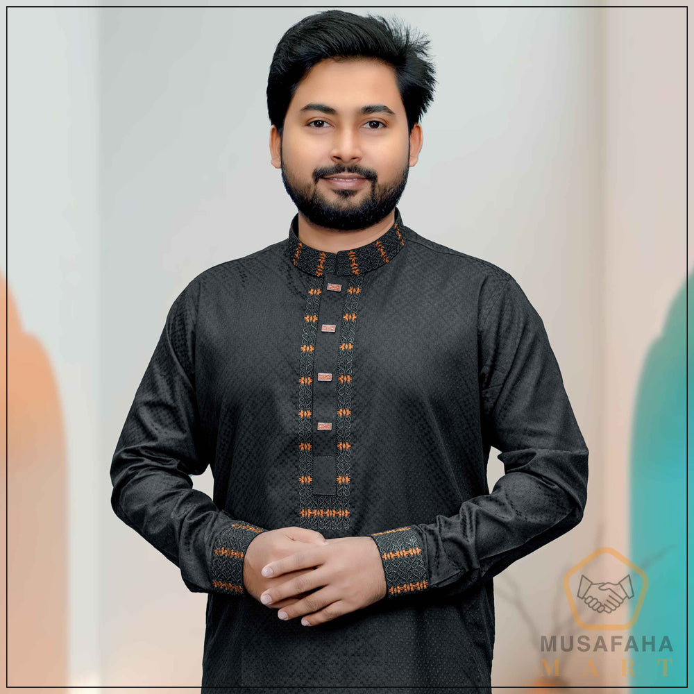 Dark Gray Color Panjabi Exclusive for Men