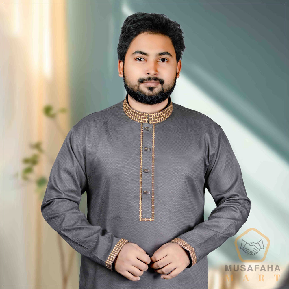 Dark Grey Color Panjabi